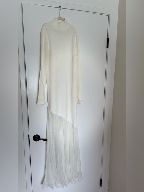 Commense Dresses & Skirts - Commense Cream White Knit Maxi Dress | Size M